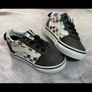Vans Glitter checkerboard shoes